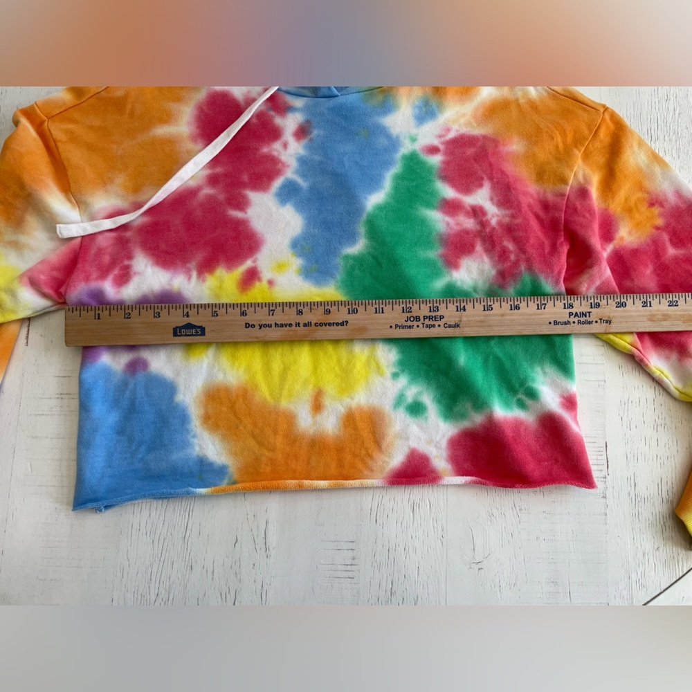 Tie dye hoodie women’s crop top size small - Picture 5 of 7